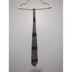 Surrey Men's 100% Silk Tie Geometric Abstract Multicolor Necktie Vintage